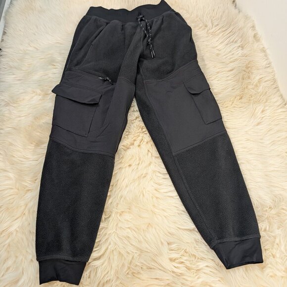 lululemon Women's Black Sherpa Utility Cargo Hiking Joggers - Picture 1 of 8